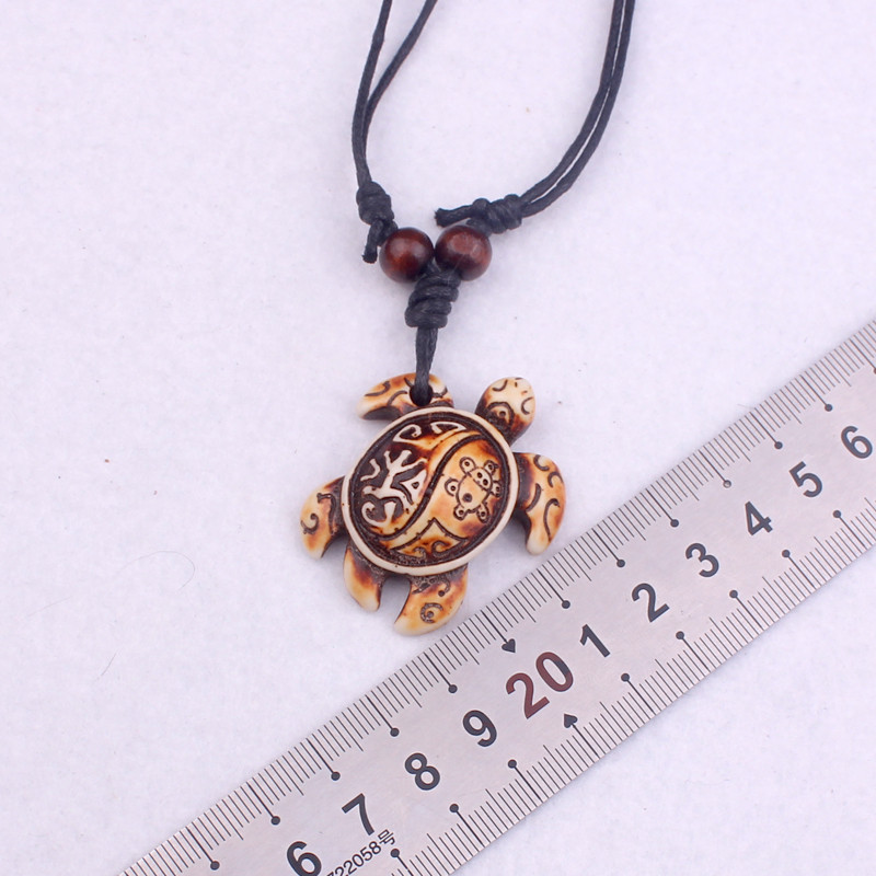 17g Weight Pendant Necklace Classification Beach Occasion Resin Material Tortoise Pattern Unisex Gender Ethnic Style Style Ethnic Style Tortoise Resin Unisex Pendant Necklace 3