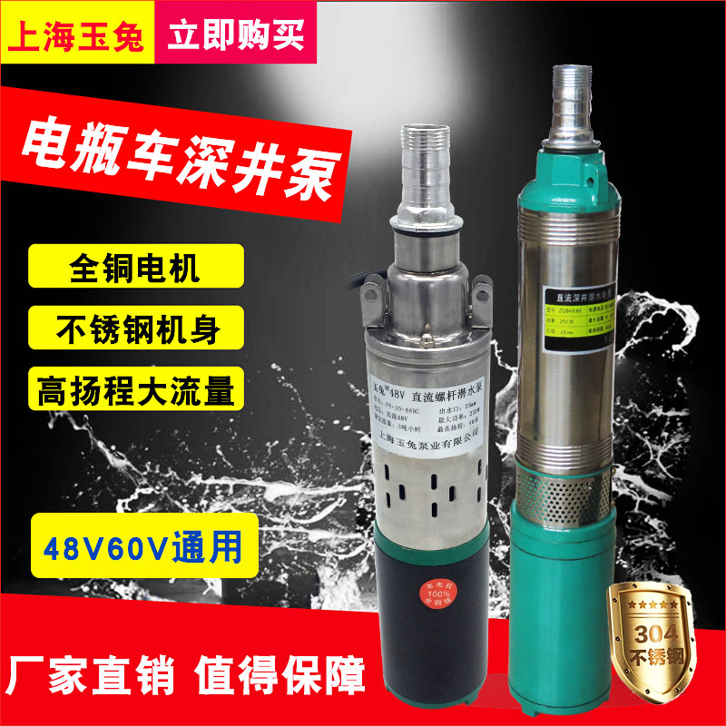 12V24V48V60V直流螺杆潜水泵 电瓶车家用农用灌溉抽水机深井泵