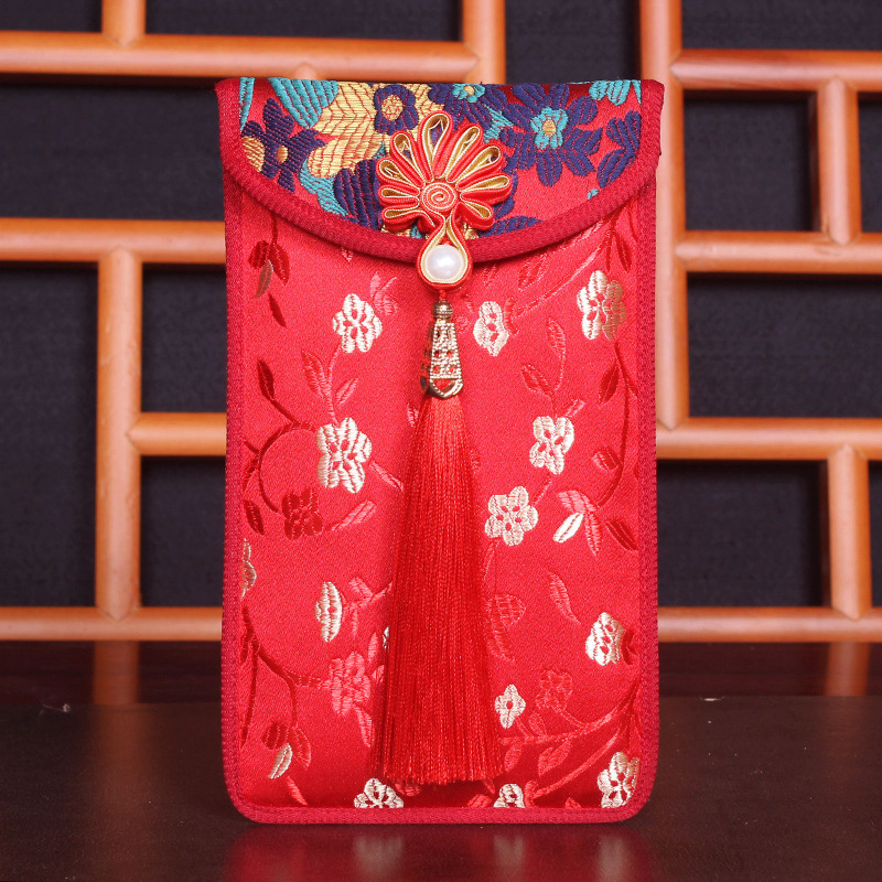 婚庆万元红包结婚丝绸布艺红包袋婚庆刺绣个性创意礼金千元利是封