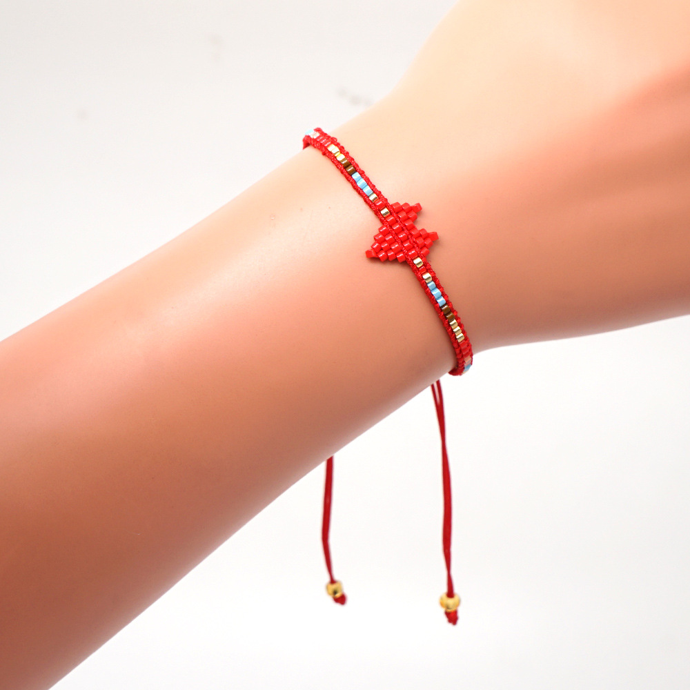 Simple Bohemian Miyuki Rice Beads Handwoven Love Beaded Braceletpicture9