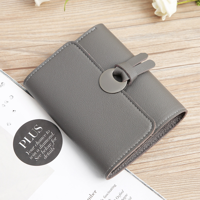 Korean Solid Color Portable Short Wallet Wholesale display picture 23