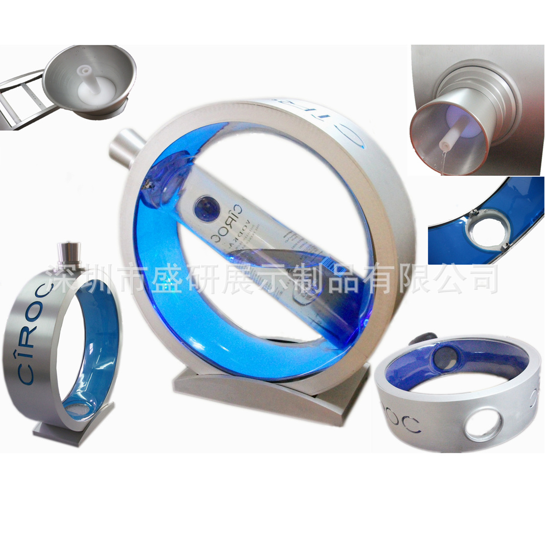 工厂直销LED发光酒架 发光酒座 大型金属发光酒架 酒水展示架