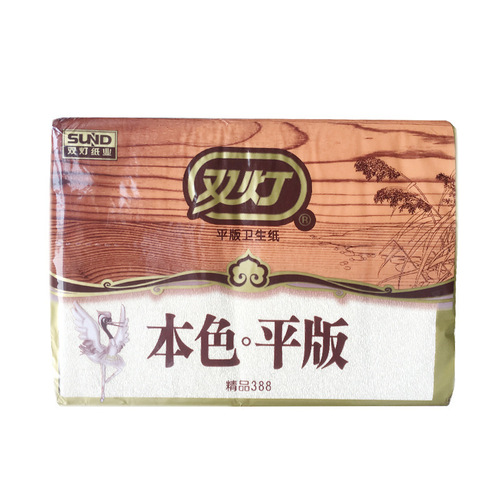 Double lamp 388g pure color household flat paper whole box toilet paper toilet paper wholesale