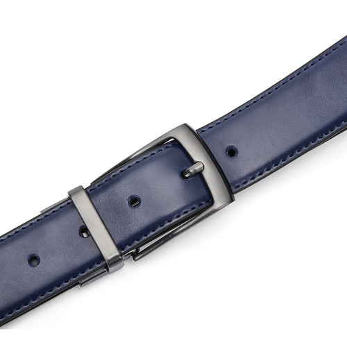 Men's Business Belt Wholesale Rotating Pin Buckle Belt Cowhide Casual Versatile Reversible Genuine Leather Men's Belt