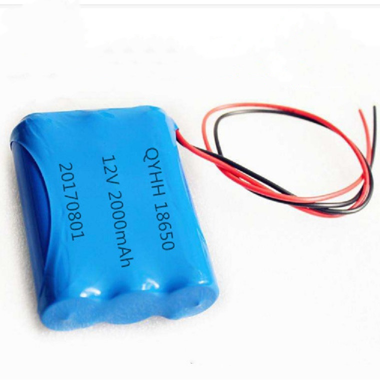 锂电池18650  12V   2000mAh带保护板 3串联充电电池 11.1V