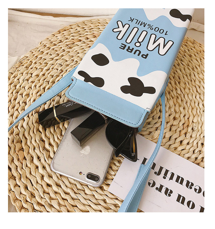 New Trendy Fashion Milk All-match Color Printing Korean Small Square Bag display picture 25