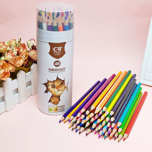Wood-free erasable colored pencils for students art painting colored pencil sketch pens graffiti painting supplies stationery