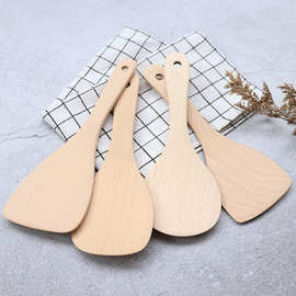 无漆榉木饭勺 家用饭店米饭勺子饭铲 不粘锅用饭勺 可批发LOGO