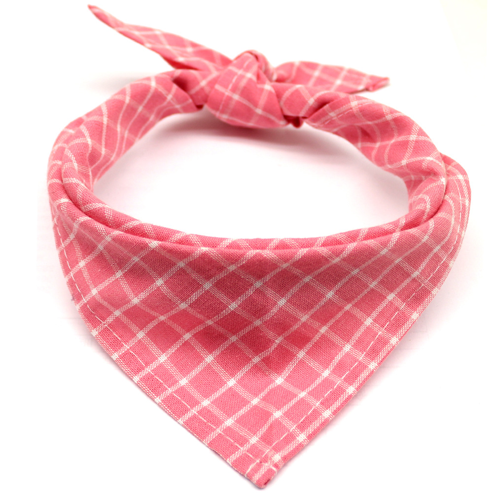 British Style Cotton Lattice Pet Scarf display picture 4