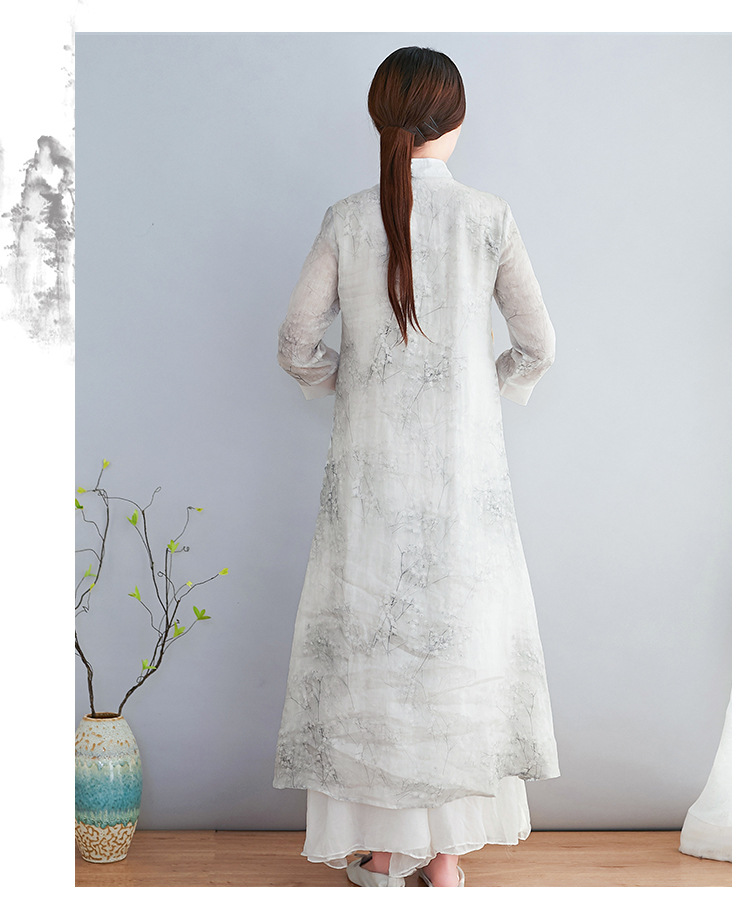 Robe femme QING SHUZHAI en Mousseline jacquard - Ref 3328024 Image 18