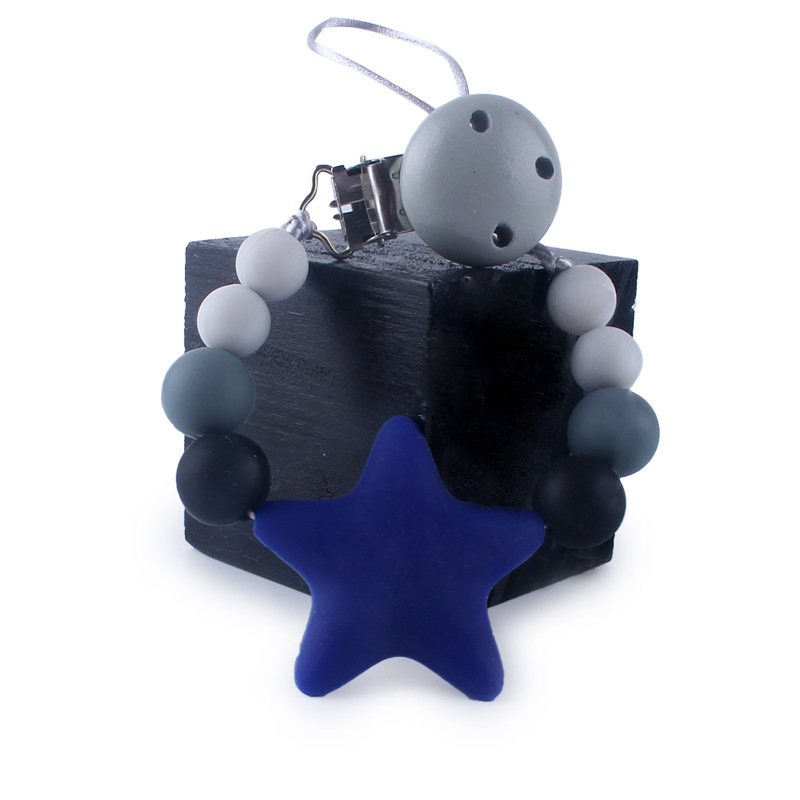 Nueva Cadena de chupete para bebés cadena anti-caída bebé dientes de silicona molienda cadena anti-perdida suministros maternos e infantiles comercio exterior