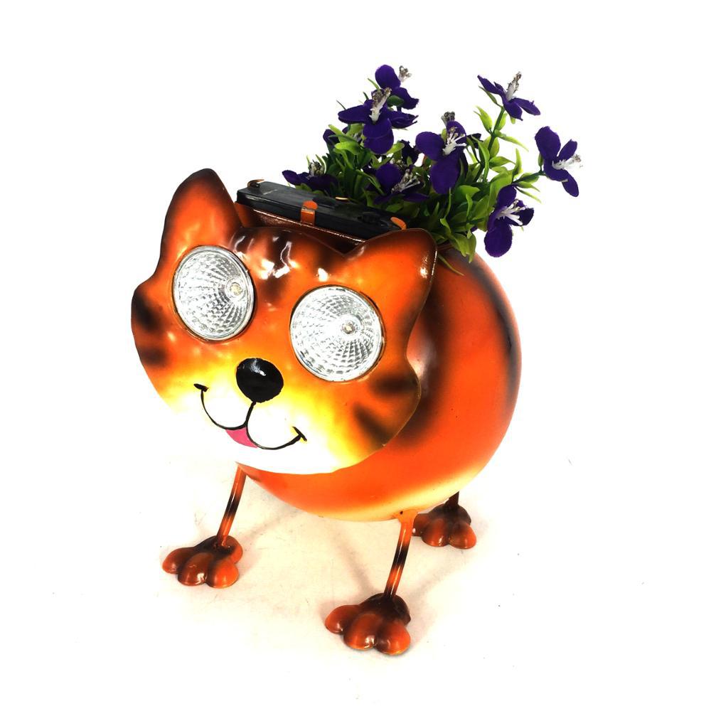 Metal-Cat-Flower-Pot-Planter-S