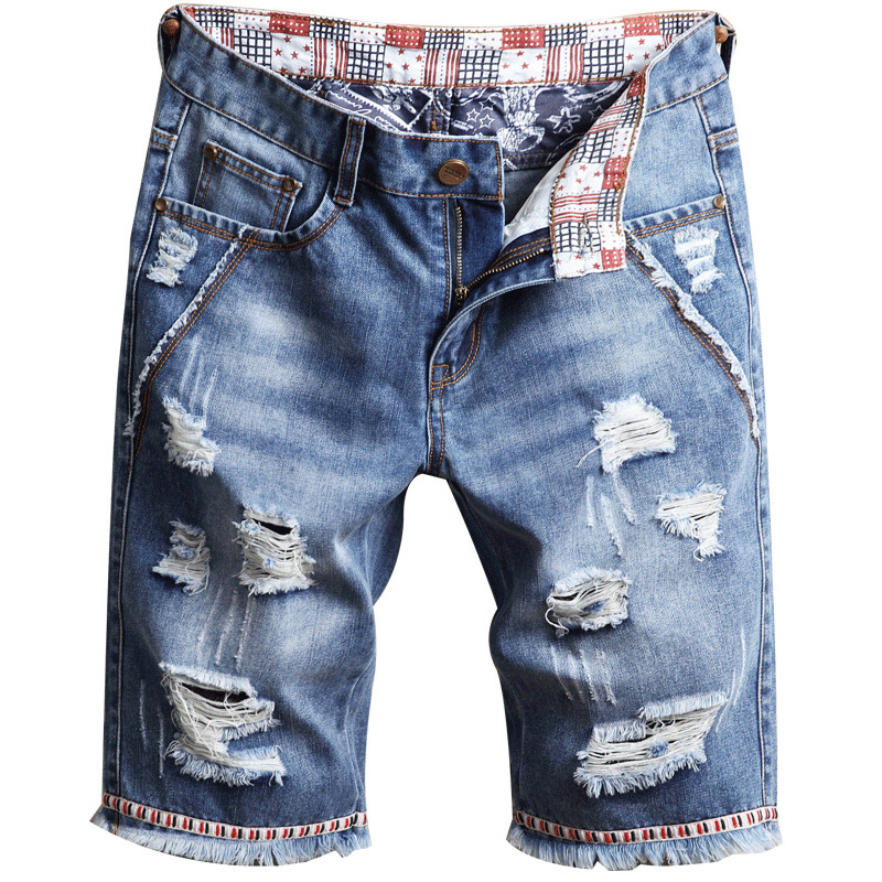 2020 Januarysnow Designer Mens Ripped Short Jeans Brand Clothing Bermuda Cotton Shorts