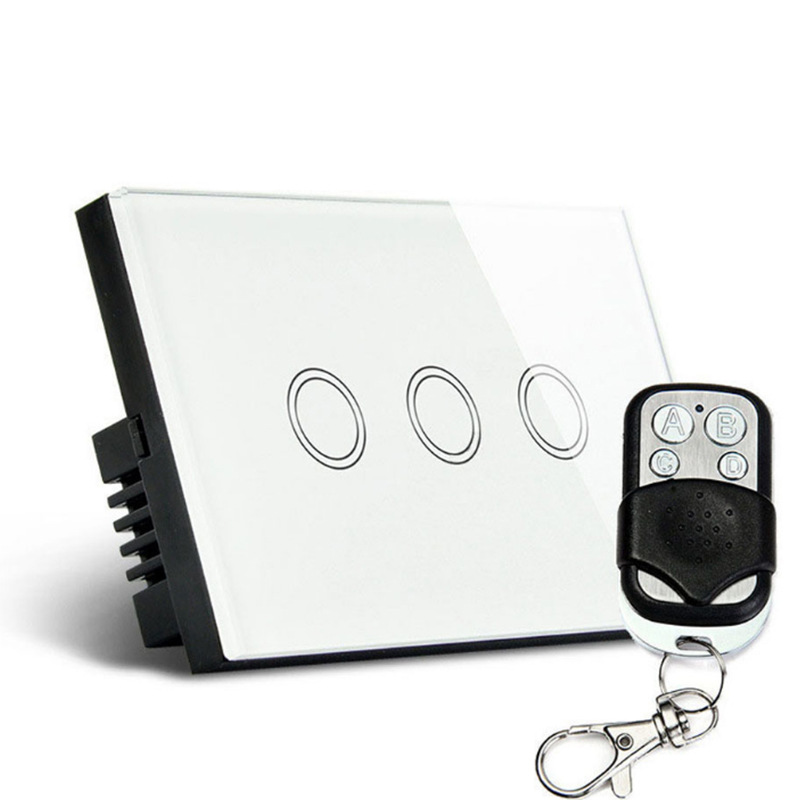 3个按键遥控触摸开关120型国标 美规远程随意贴开关面板厂家直销