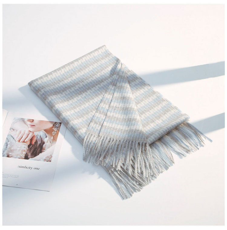 Small Houndstooth Scarf Female Winter Long Imitation Wool Fringed Scarf display picture 30