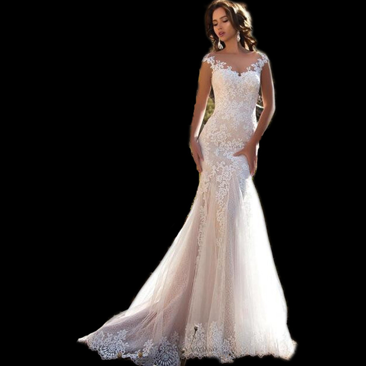 European and American Wedding Dress 2025 New Bridal One-Shoulder Wedding Dress Large Backless Slim Fashion Fishtail Large Size
