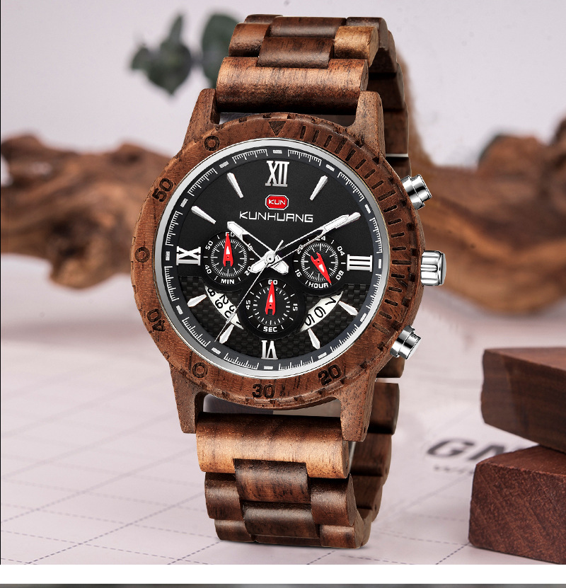 Montre en bois Quartz  - Ref 3423429 Image 21