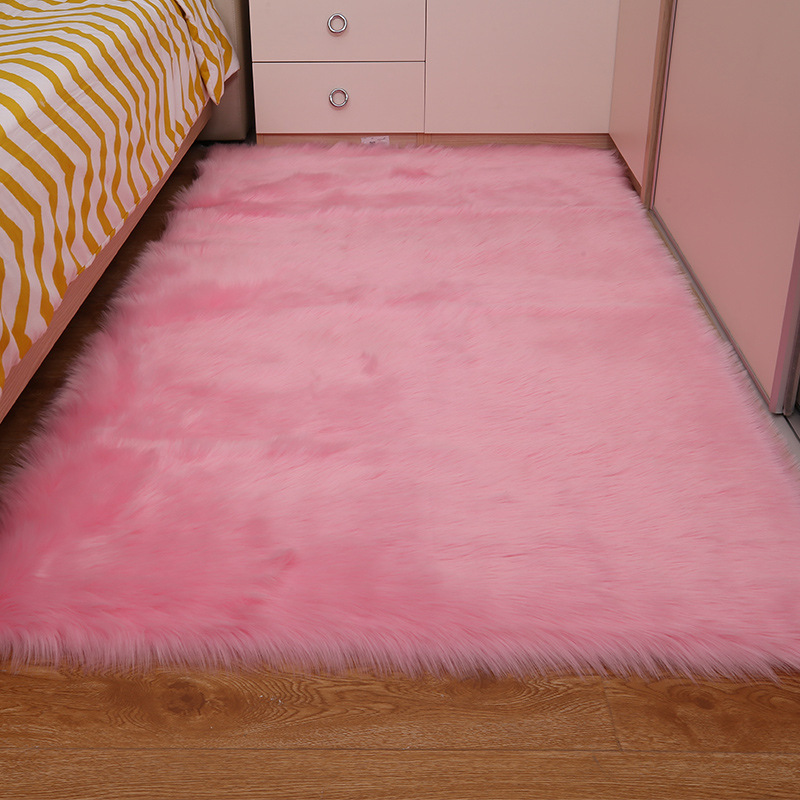 【长毛绒地毯】客厅家用卧室床边毛毯子橱窗白色仿羊毛飘窗地垫