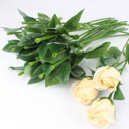 Chinese Valentine's Day Rose Flower Pole Sunflower Universal Green Leaf Flower Pole Manufacturer Wholesale Simulation Flower Soap Flower Pole