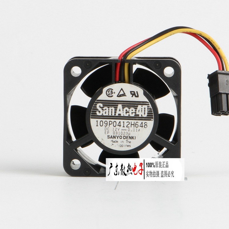 山羊4020 0.11A 109P0412H648 双滚珠耐用4cm风扇 交换机替换风机