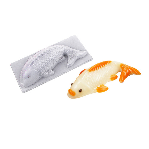 DIY jelly chocolate Chinese pastry large, medium and small fish koi rice cake PP steam mold plastic packaging box 9648