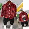 Boy Spring new pattern lattice shirt baby jacket 2019 Spring and autumn payment Children's clothing Versatile children On behalf of