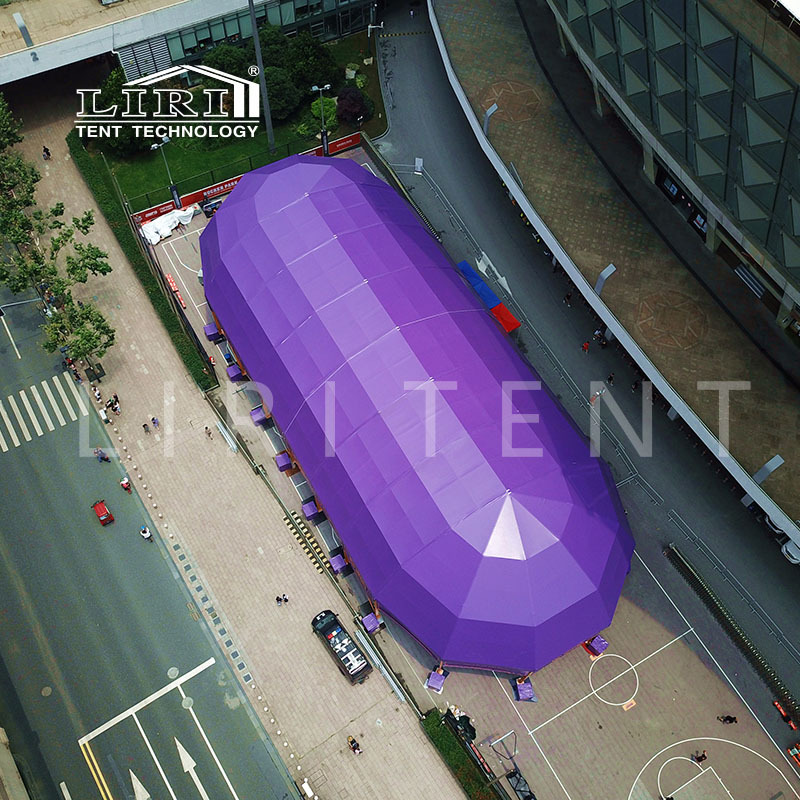 定制紫色籃球賽事篷房  裝配式體育館 篷房戶外活動 上海