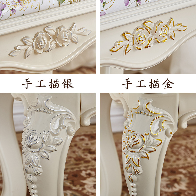 dresser American style European style stool Makeup stool Soft roll Fangdeng household princess bedroom Nail enhancement Zheng stool