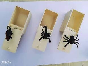 Startled Small Box Trick Toys Trick Halloween Toys Bugs Simulation Spider Trick Props Soft Bugs