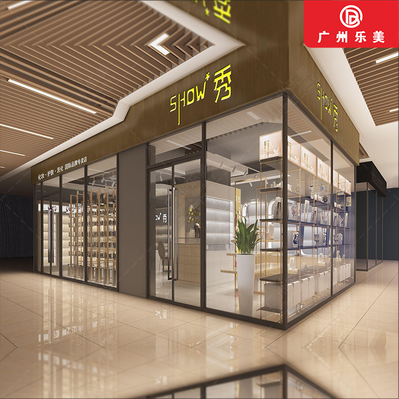 广州工厂精品简约时尚木质烤漆眼镜柜大型商场中岛柜款式新颖