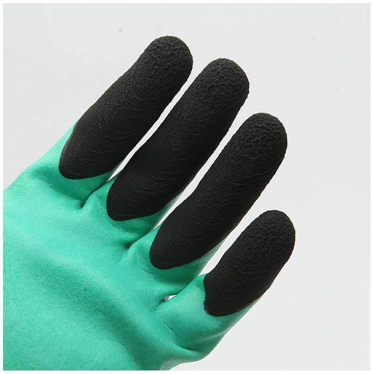 13 pines colgando pegamento guantes de inmersión de nitrilo guantes de protección laboral reforzado dedo espuma de látex taller de seguridad guantes antideslizantes