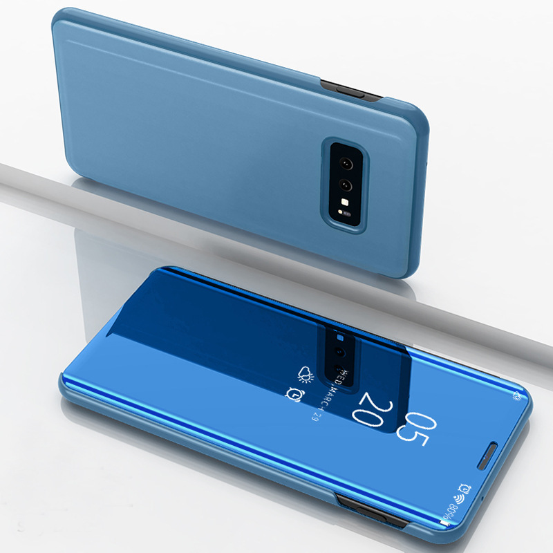 Suitable for Samsung S10 Electroplated Mirror Vertical Flip Stand Ultra-Thin Mobile Phone Leather Case S10 Plus Protective Case Suitable for Samsung S10 Electroplated Mirror Vertical Flip Stand Ultra-Thin Mobile Phone Leather Case S10 Plus Protective Case