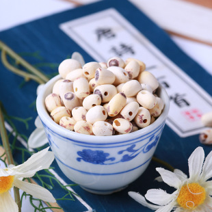 Spot Wholesale de -Core Grinting White Lotus Fresh Lotus Seeds Dry Goods Объем и высокая цена 500G