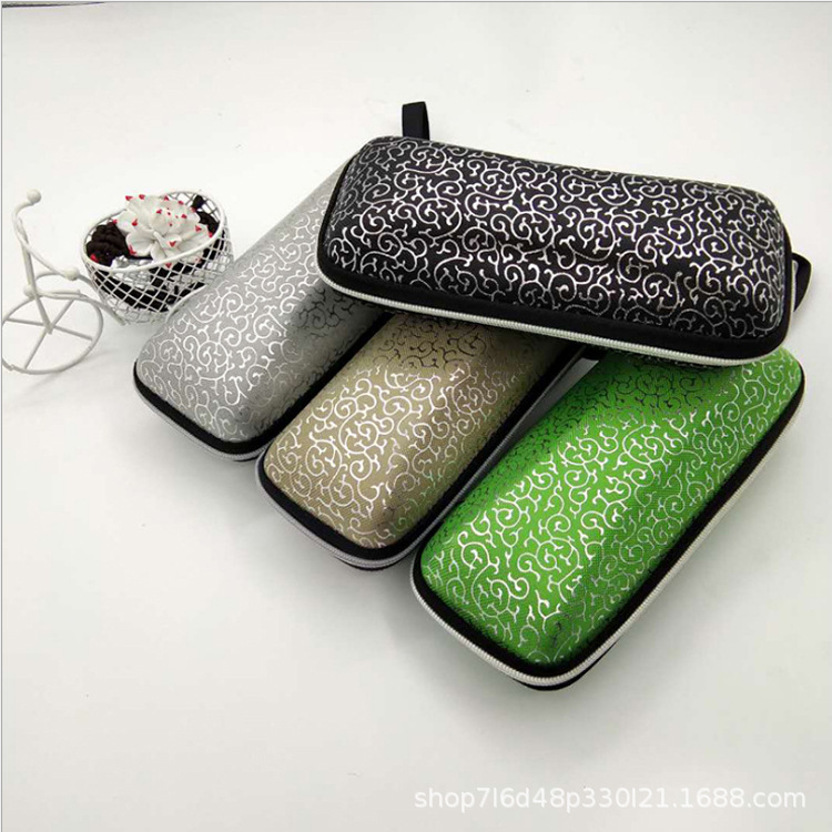 祥云图案收纳盒户外太阳镜眼镜盒个性墨镜盒近视创意EVA拉链盒