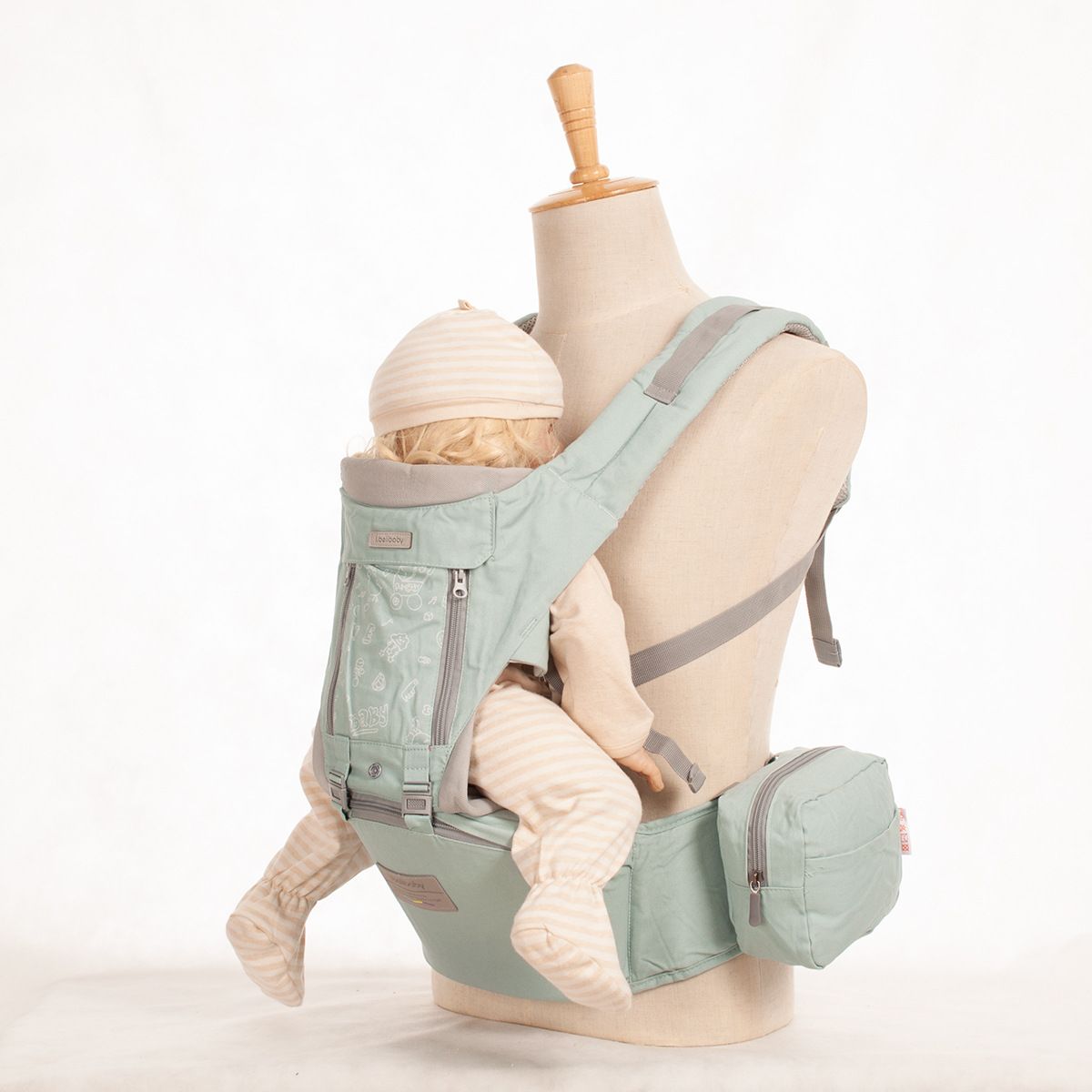 ibelibaby三用腰凳背带ibl-81舒适款薄荷绿|ms