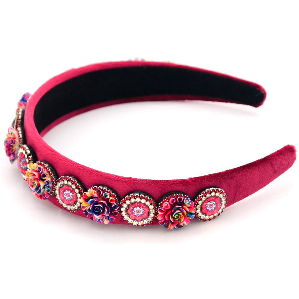 Européen Et Américain Étoiles Style Cheveux Accessoires Trois-couleur Verre Strass Bandeau Suède Main Serre-tête De Noël Tête Boucle La Division Du Secteur Privé display picture 10