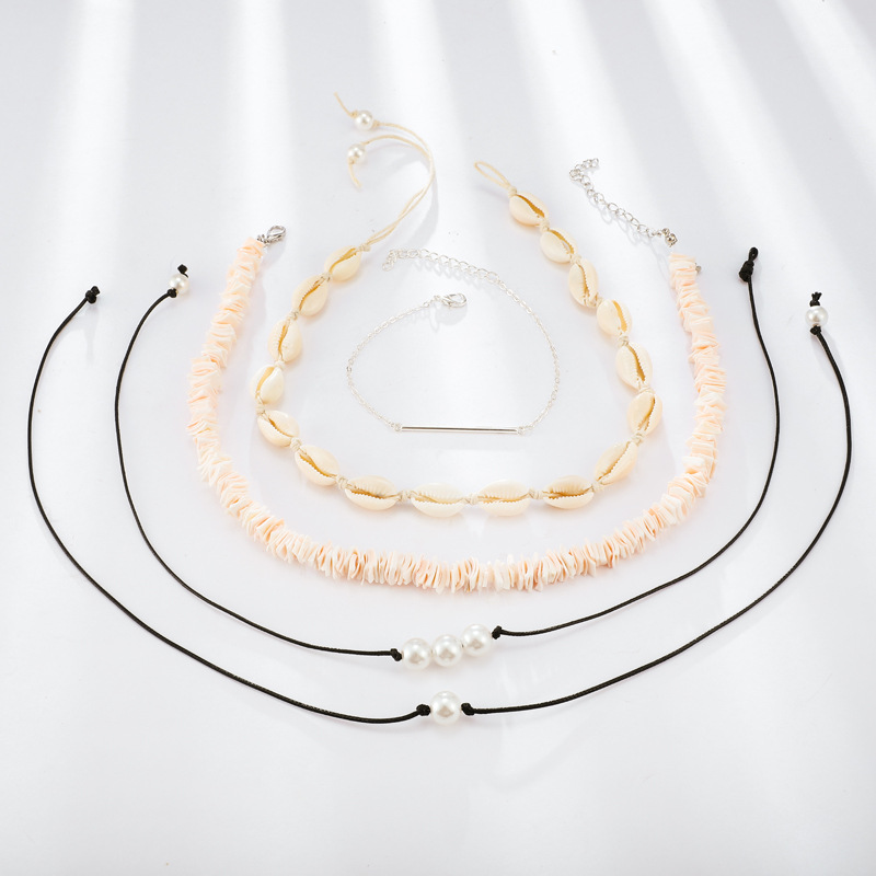 Collar De Conchas Collar De Perlas Set Collar De Fragmentos De Concha De Grava Mujeres display picture 7