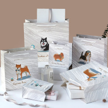 创意简约礼品袋节庆礼物纸手提袋生日节日祝福包装伴手礼横款袋子