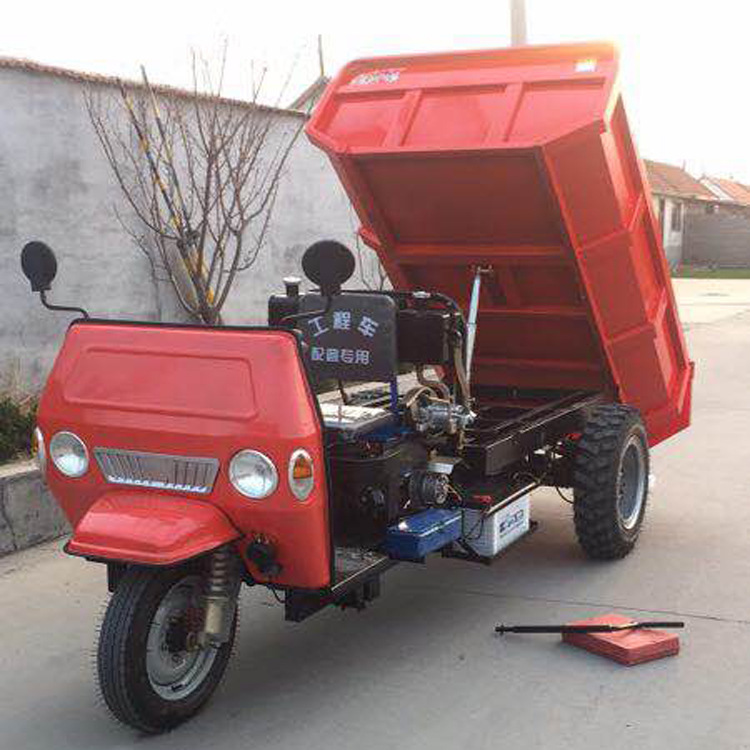 电启动柴油三轮车 工程液压自卸三轮车 三马子运输翻斗车