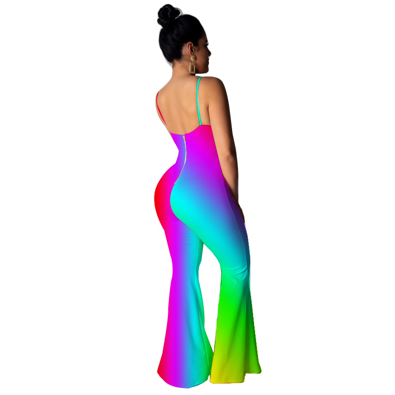 summer sexy stretch tie-dye jumpsuit nihaostyle clothing wholesale NSMYF68699