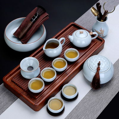 Ruyao Kungfu Online tea set Retro to work in an office household Simplicity Film opening a complete set ceramics Kungfu Online tea set suit One piece On behalf of