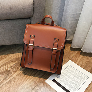 zhenli 2020新款双肩包 学院风PU时尚邮差包 亚马逊流行女包批发