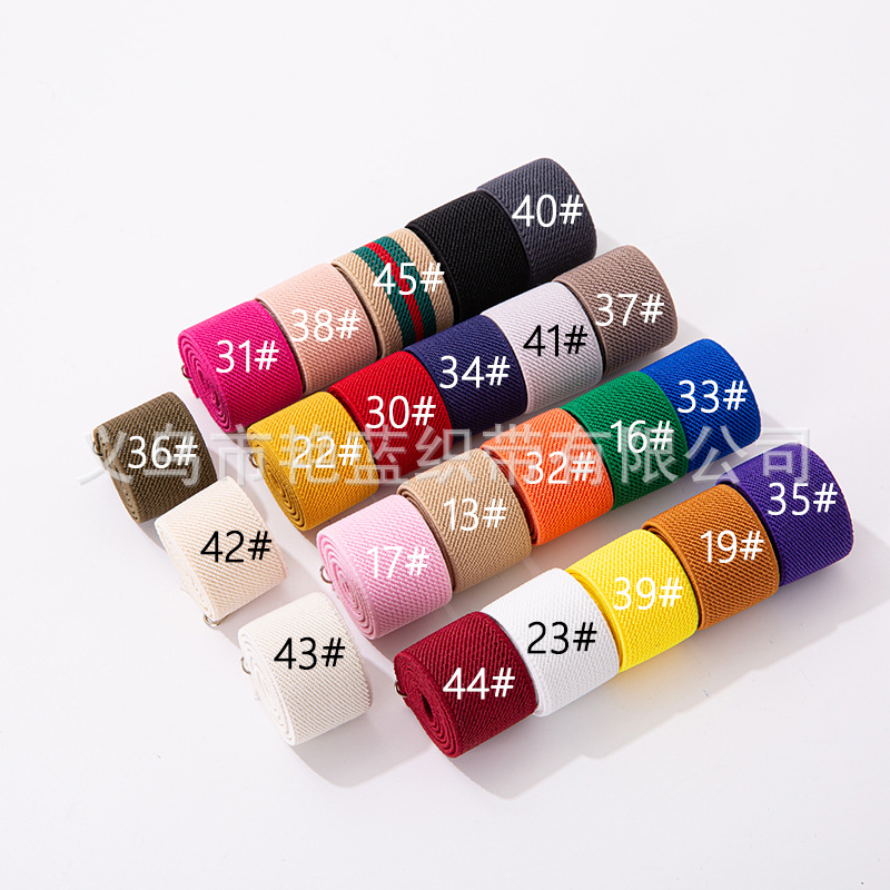 2.5cm双面双斜纹松紧带 加厚松紧带 彩色弹力带黑色厂家供应现货