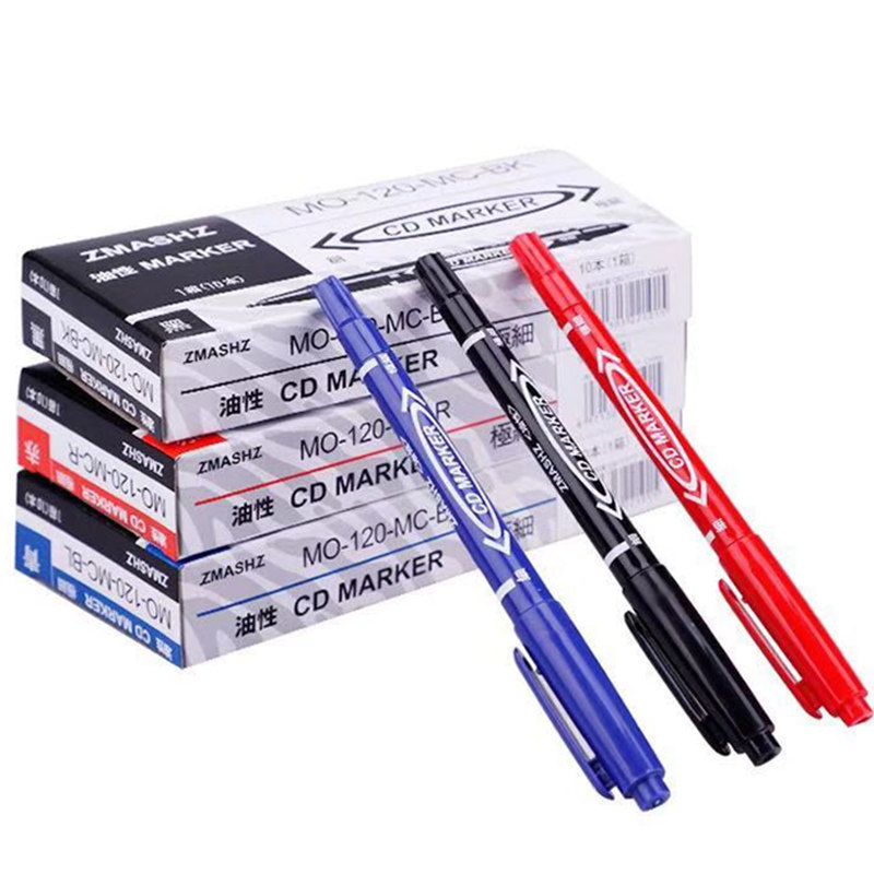 TAIHAO Small Double marker CD CD pen The bulk of the pen black Signature pen Oily marker pen logo