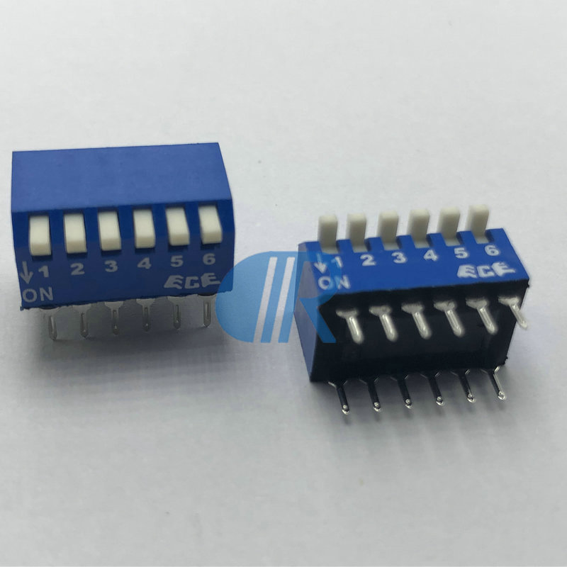 EPS106AZ 原装台湾ECE 间距2.54 侧拨钢琴式拨码开关