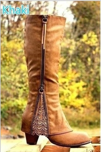 Bottes femme en PU artificiel - Ref 3355006 Image 8