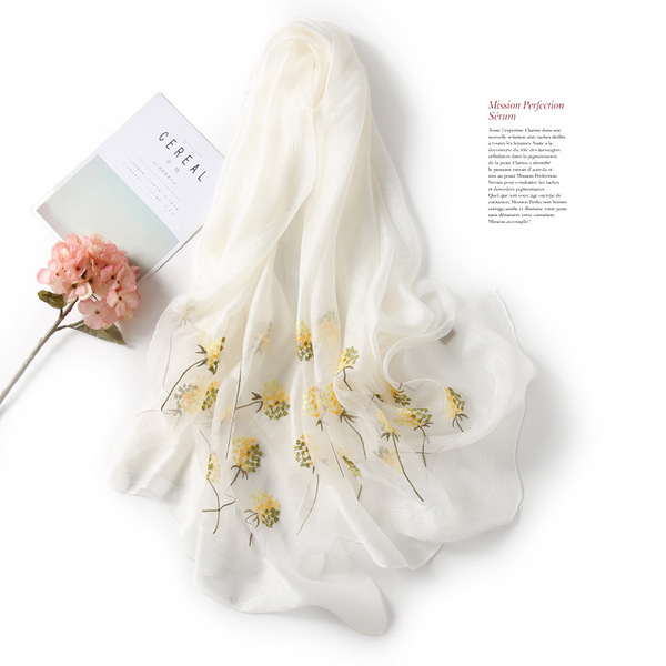Silk summer thin scarf