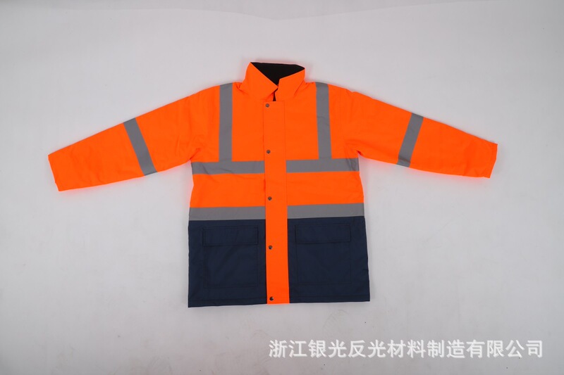 Silver reflective raincoat sanitation workers construction traffic patrol reflective safety rain gear