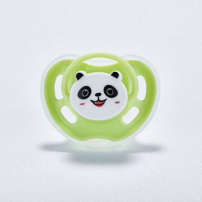 卡通嬰兒矽膠安撫奶嘴 帶蓋蝶形圓扁安睡奶嘴咬咬樂印花圖案批發