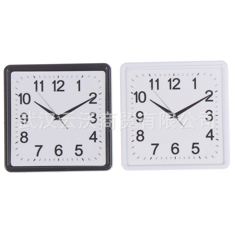 1:12 doll house dollhouse mini model living room decoration square modern wall clock clock all-match ~